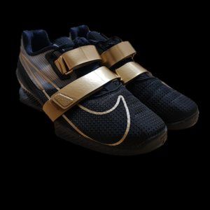 Nike Romaleos 4 Weightlifting (Black/Metallic Gold) Size 10.5  Men - CD3463 001